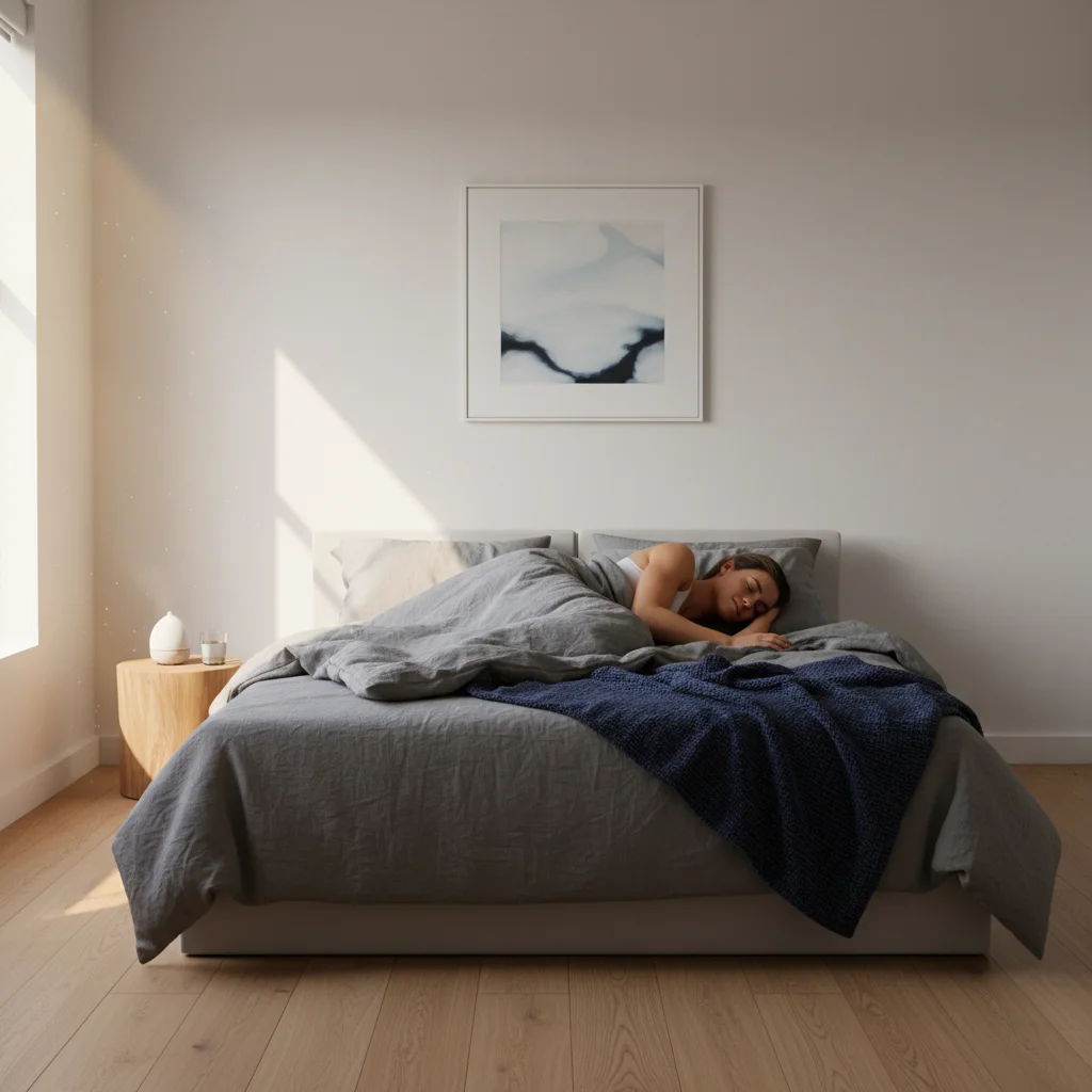Athlete sleeping soundly for recovery
