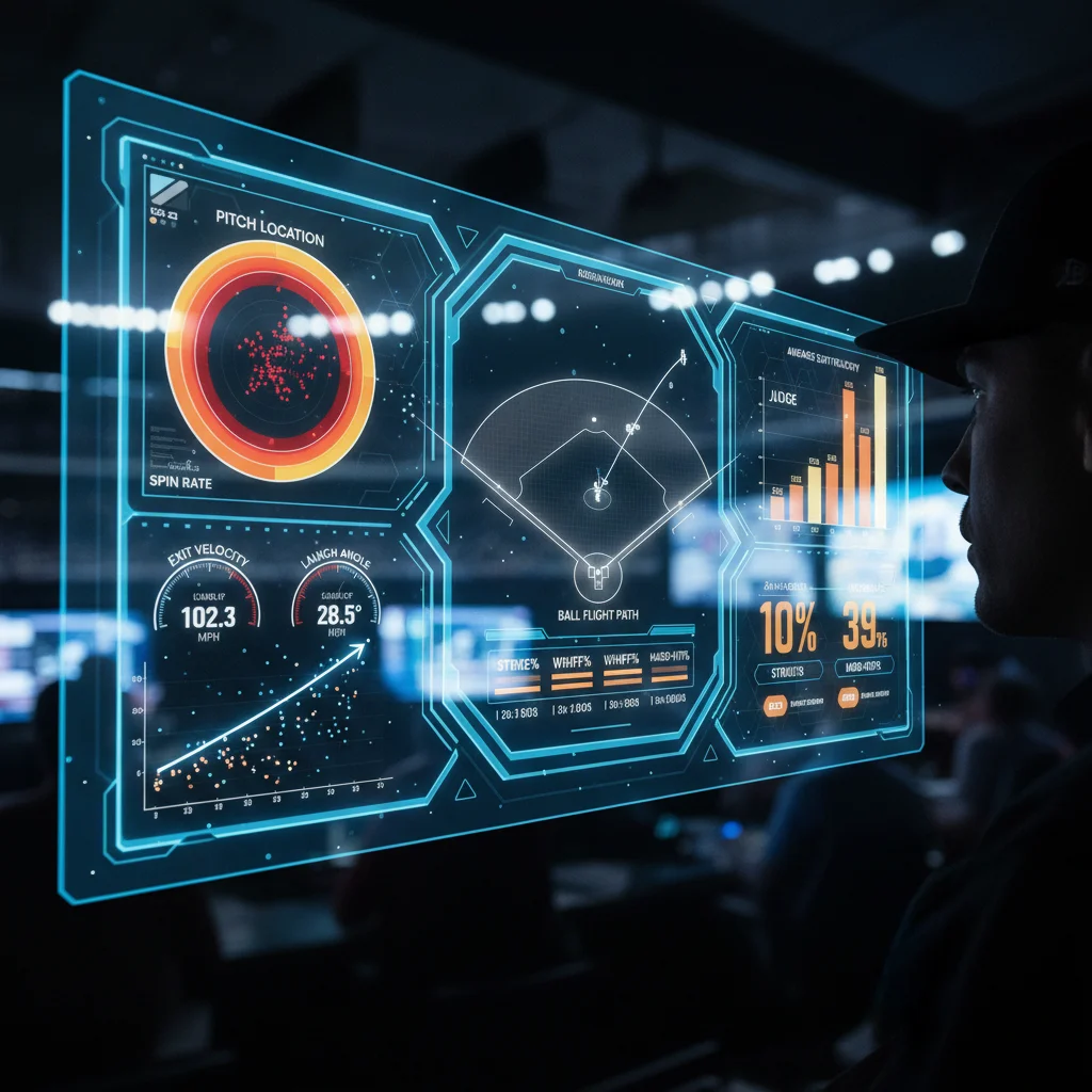 Advanced baseball analytics dashboard with pitch and hit data
