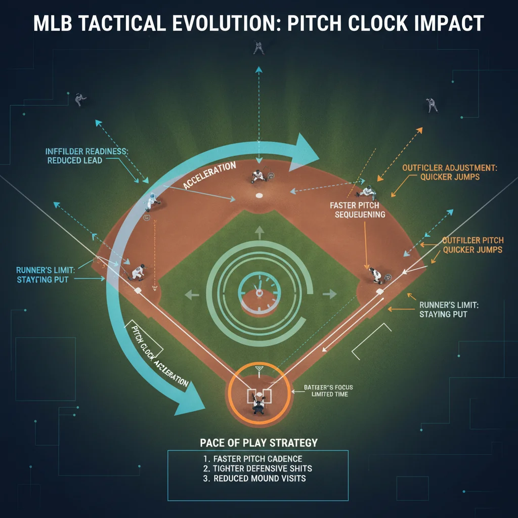 Baseball field diagram illustrating strategic adjustments due to new MLB rules.