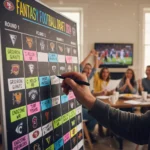 Fantasy Football Edge: Identifying Undervalued Players for Success Strategic fantasy football draft board with player names