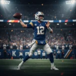 Top 5 NFL Quarterbacks Poised for Breakout Seasons NFL quarterback in action, throwing football with intense focus