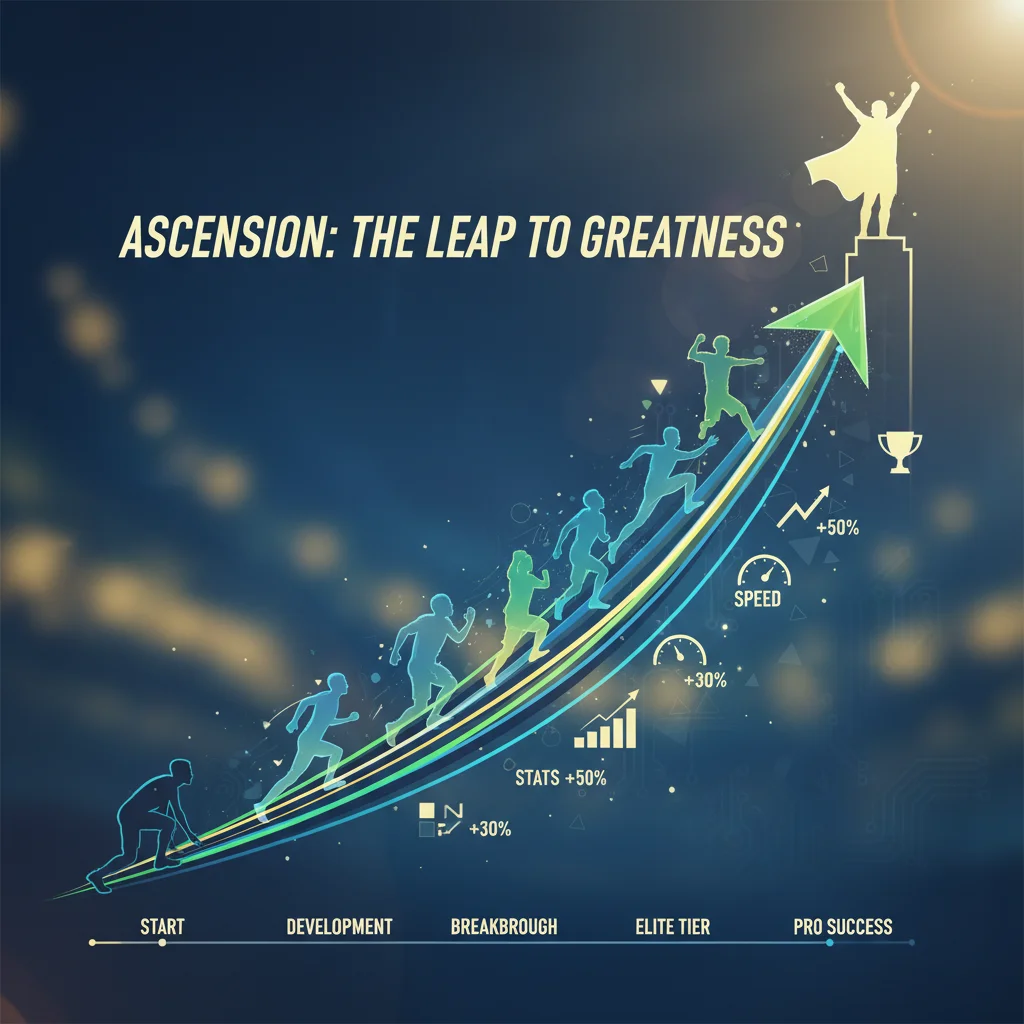 Graphic showing upward performance trend for athletes