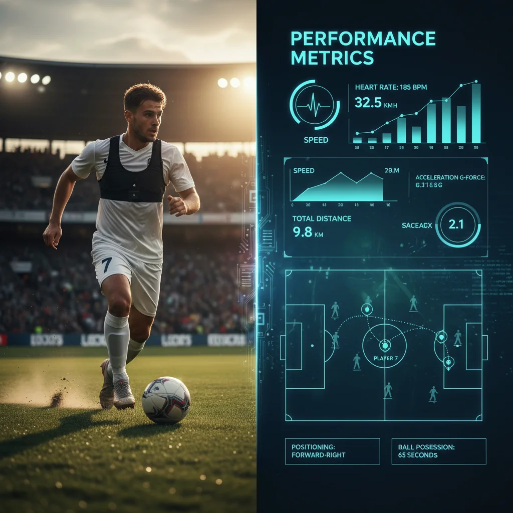 Real-time football player performance data and on-field action
