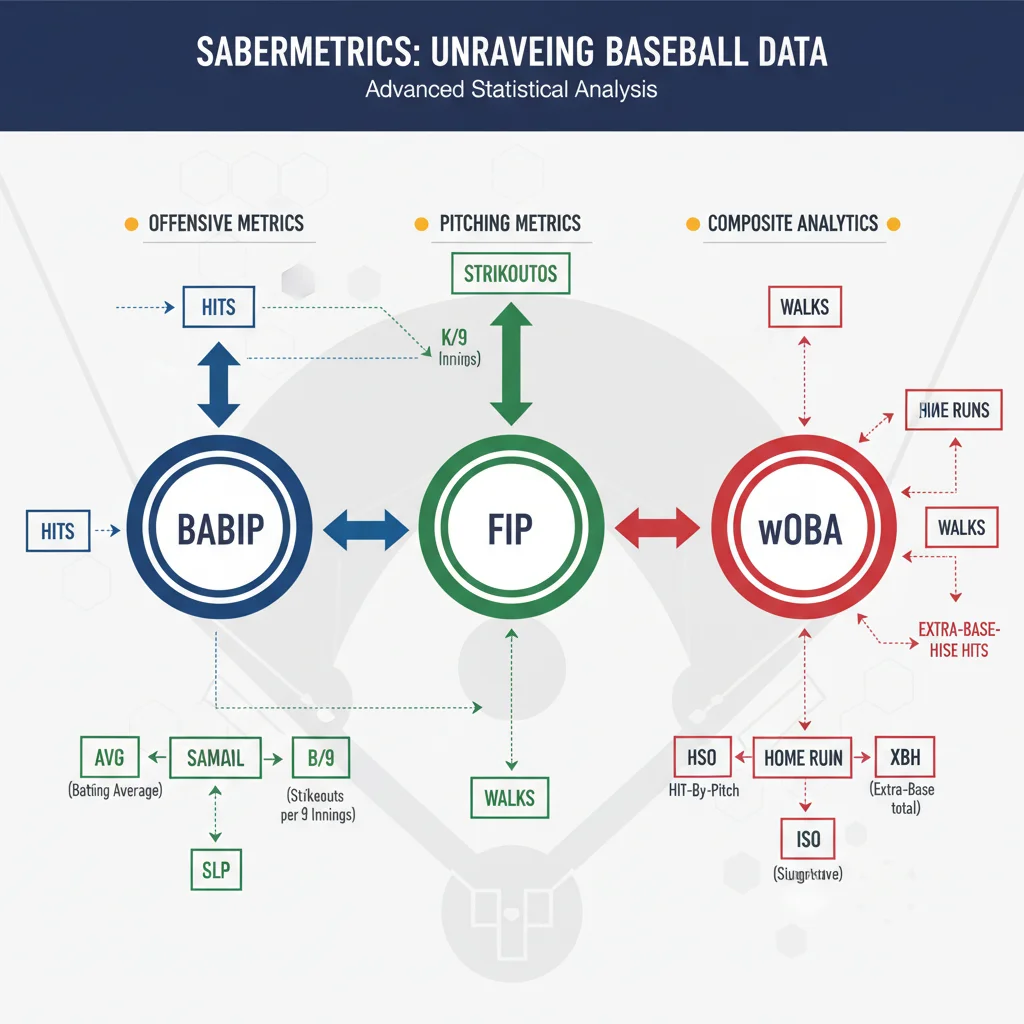 Sabermetrics and advanced baseball statistics displayed graphically