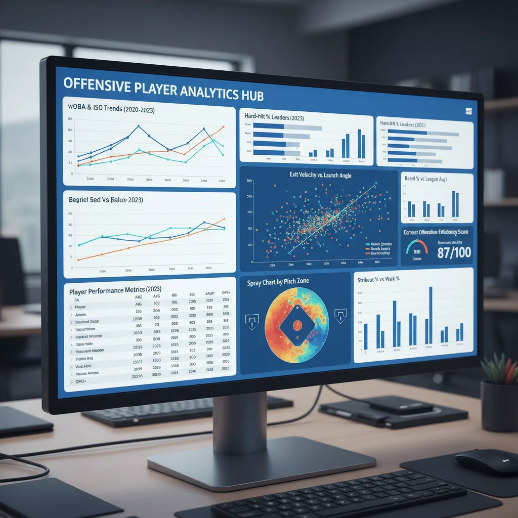 Advanced sabermetrics offensive performance dashboard